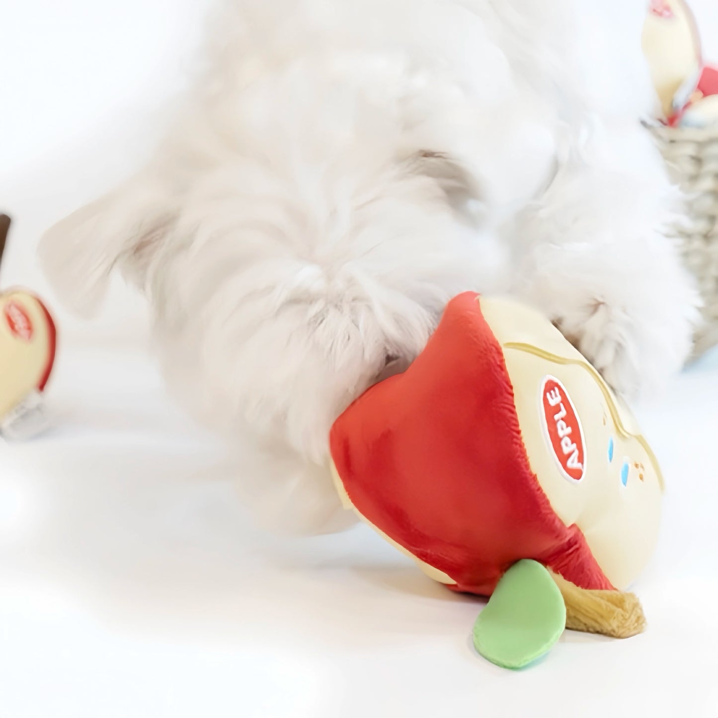 Smart Apple Squeaky Dog Toy - Hide & Seek Treat Puzzle