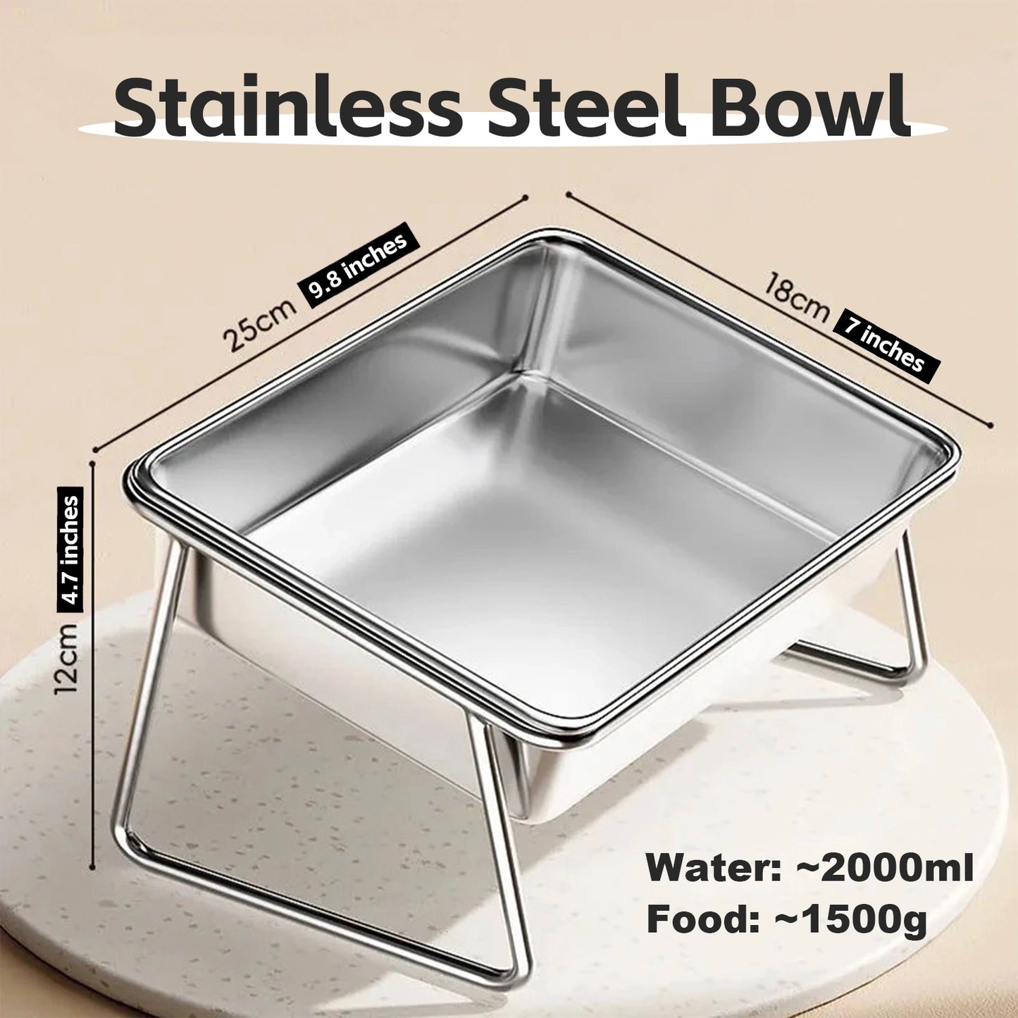 Stainless Steel Spine Friendly Bowl
