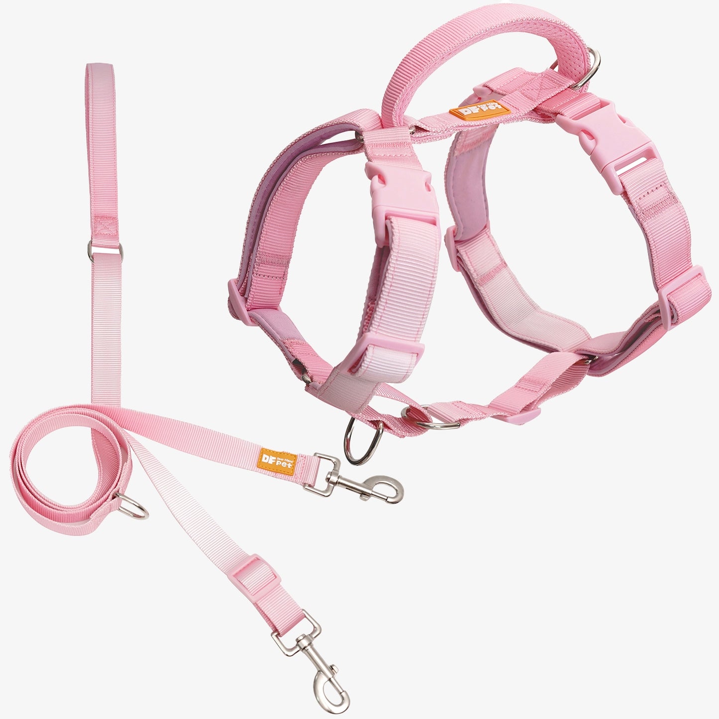 Martingale Harness & Double-Ended Leash Walk Kit - Gradient Peach