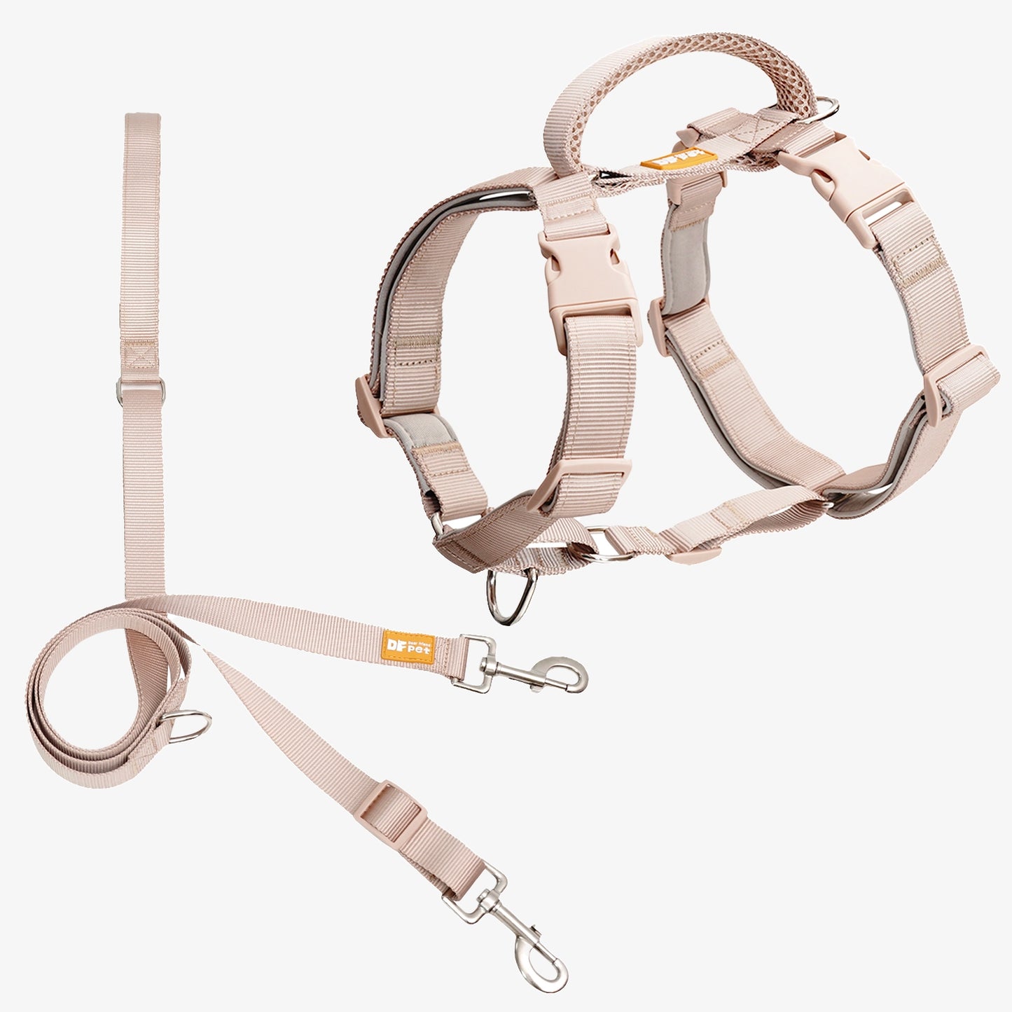 Martingale Harness & Double-Ended Leash Walk Kit - Tan
