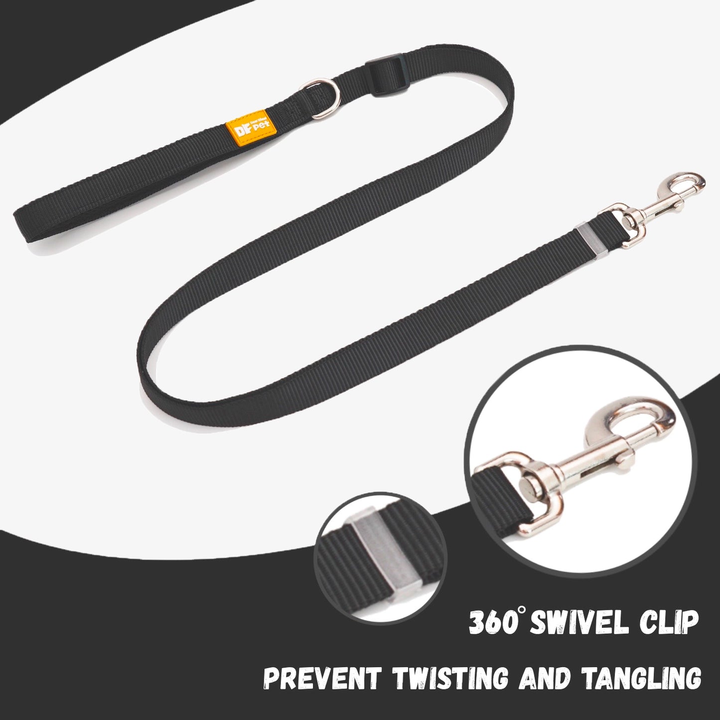 Martingale Dog Harness & Standard Leash Walk Kit - Black