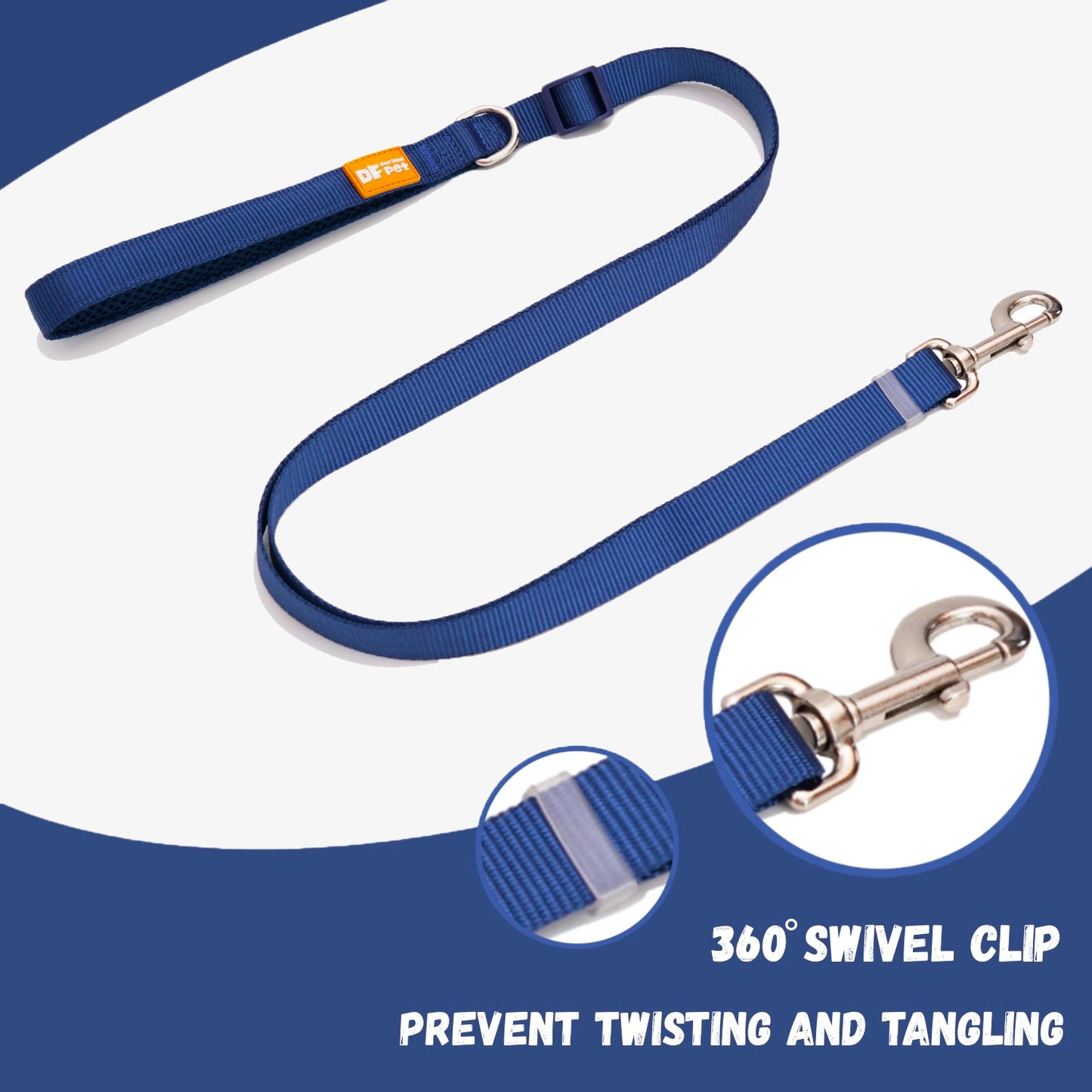 Martingale Dog Harness & Standard Leash Walk Kit - Navy Blue