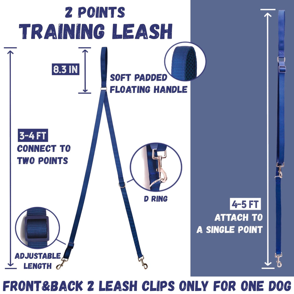 
                      
                        Martingale Harness & Double-Ended Leash Walk Kit - Navy Blue
                      
                    