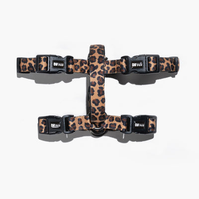 DFPET Harness Leopard Skin