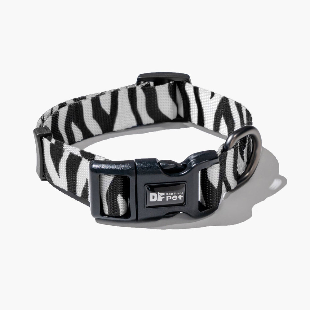 DFPET Collar Zebra Print